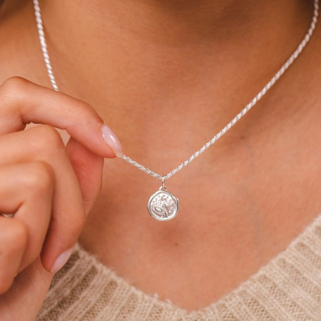 Engraved Silver Manifest Magic Necklace CNSMANMG-TWIST-1