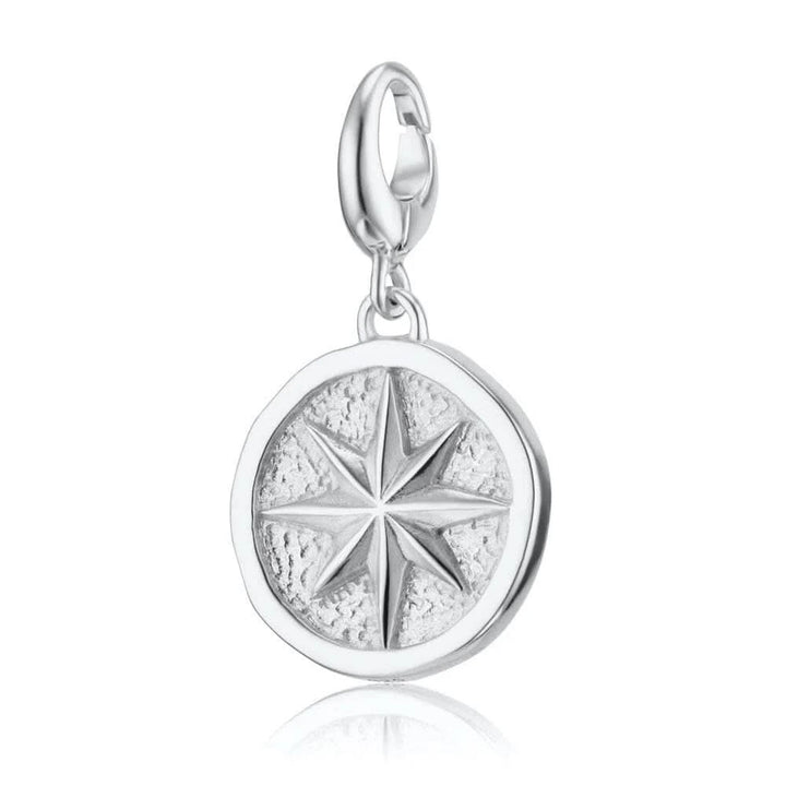 Engraved Silver North Star Charm VCSNSTR