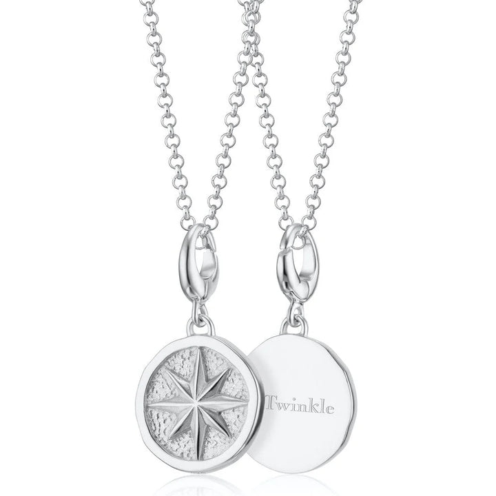 Engraved Silver North Star Necklace VCNSNSTR-1