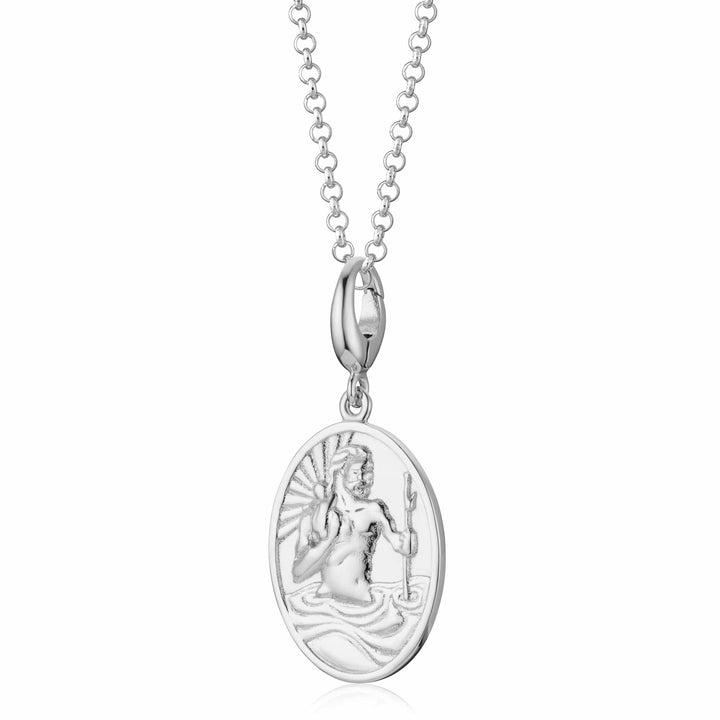 Engraved Silver St Christopher Necklace VCNSSCH-1