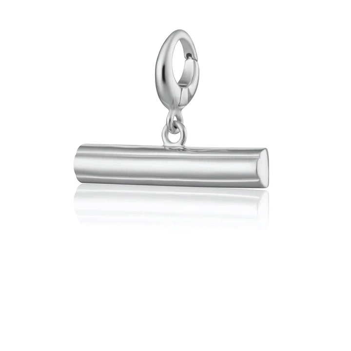Engraved Silver T Bar Charm VCSTBAR
