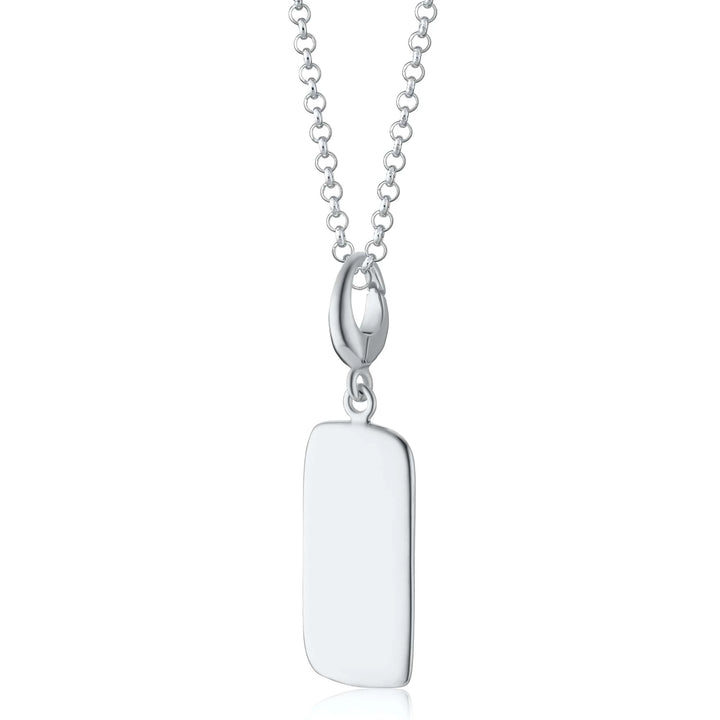 Engraved Silver Tag Small Necklace VNSTWS-1