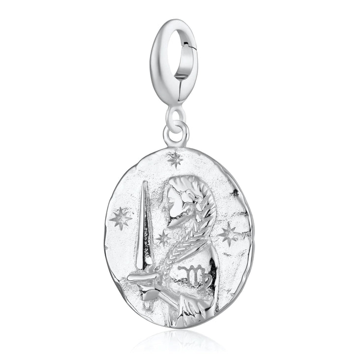 Engraved Silver Virgo Zodiac Charm CSVIR