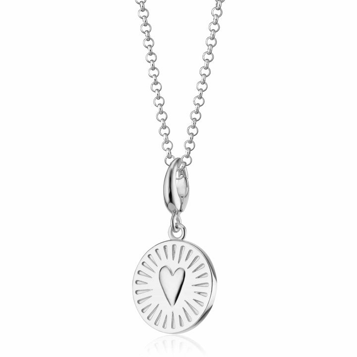 Engraved Silver You Have My Heart Disc Necklace VCNSLVD-1