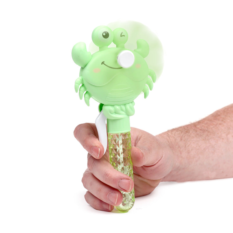 Crab Handheld Hand-Operated Fan with Bubbles FAN06