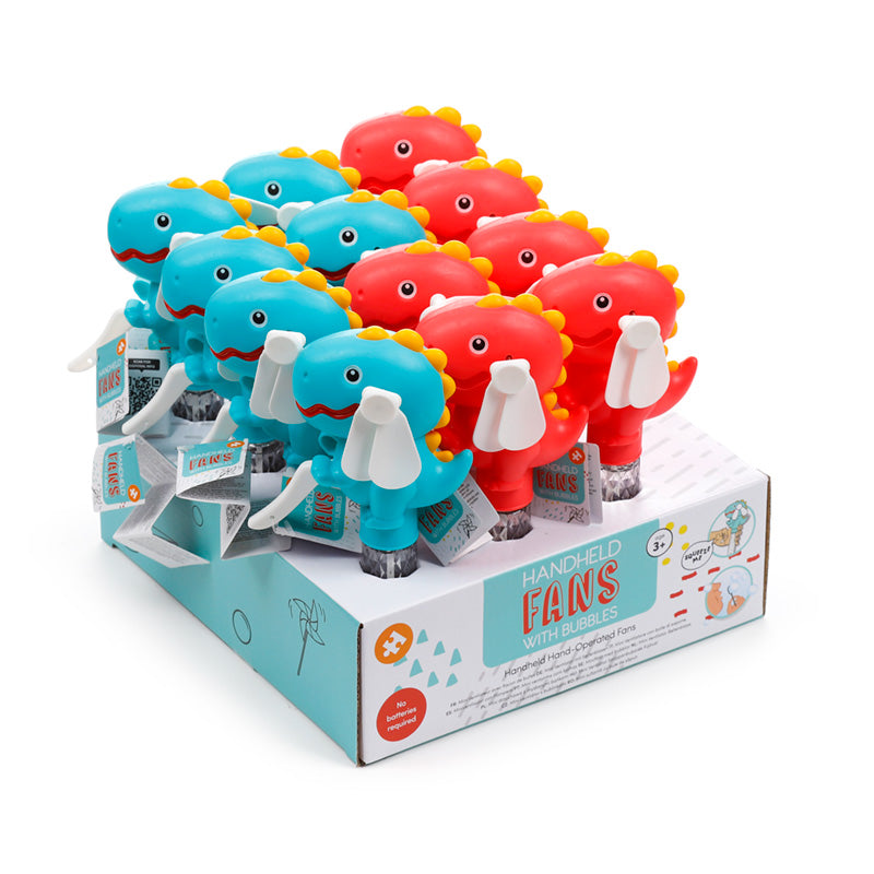 Dinosaur Handheld Hand-Operated Fan with Bubbles FAN17