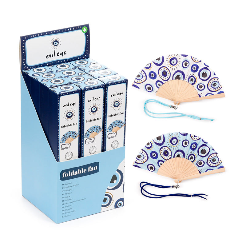 Evil Eye Folding Hand Fan FAN21
