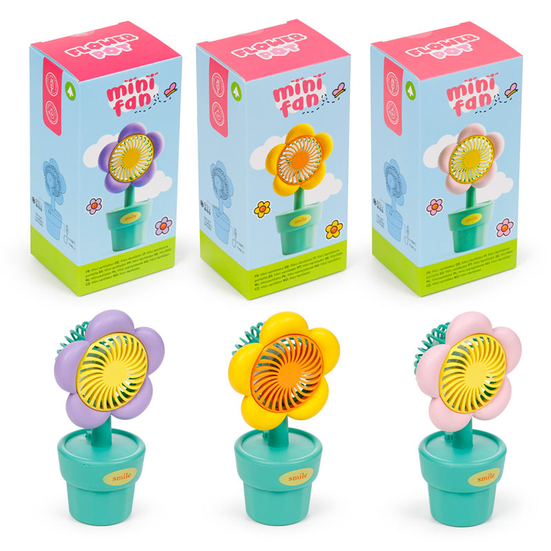 Flower Pot Mini Fan Rechargeable USB FAN22