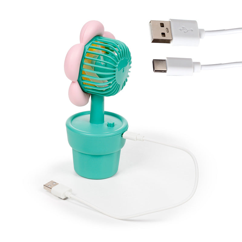Flower Pot Mini Fan Rechargeable USB FAN22