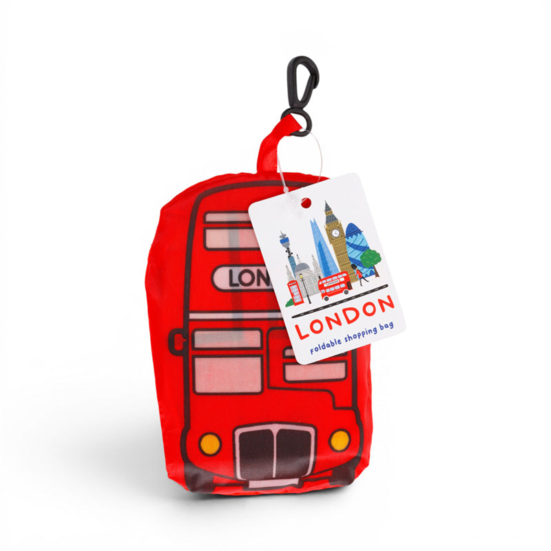 Foldable Reusable Shopping Bag London Icons Red Routemaster Bus FBAG10A