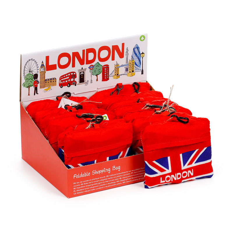 Foldable Reusable Shopping Bag London Souvenir Landmarks FBAG42