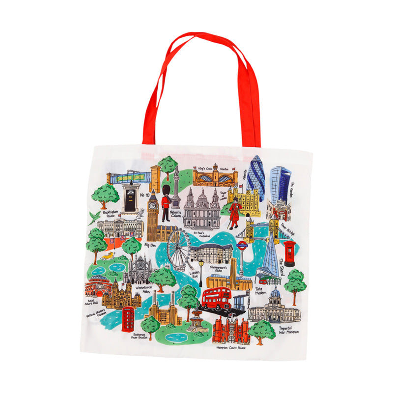 Foldable Reusable Shopping Bag London Souvenir Landmarks FBAG42