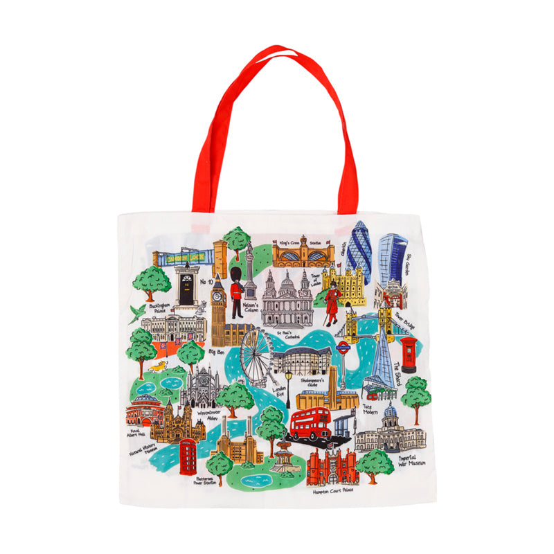 Foldable Reusable Shopping Bag London Souvenir Landmarks FBAG42