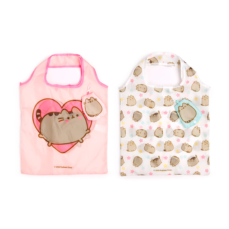 Foldable Reusable Shopping Bag Pusheen the Cat Hearts & Stars FBAG43
