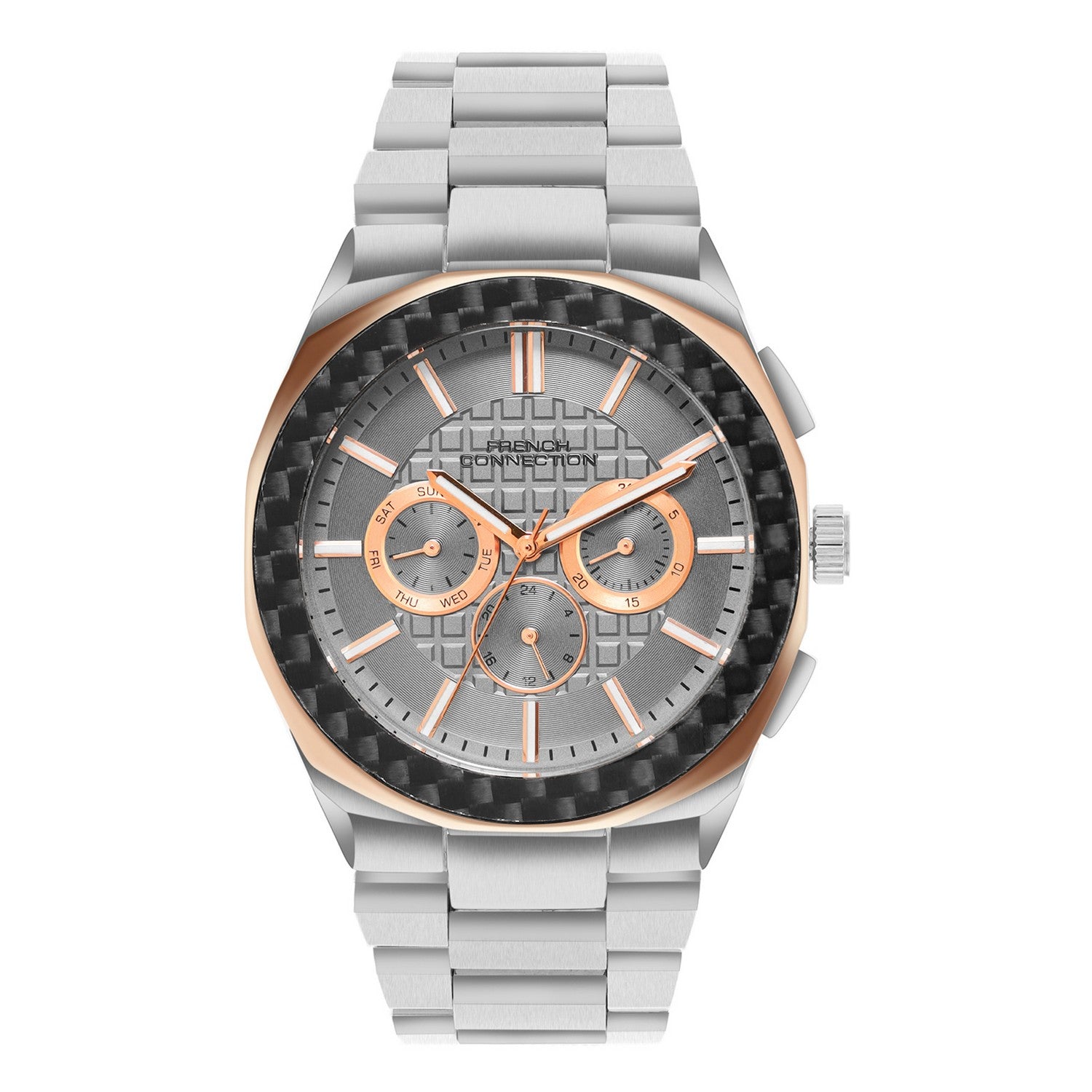 French Connection Rose Gold/Silver Watch FCH27SM