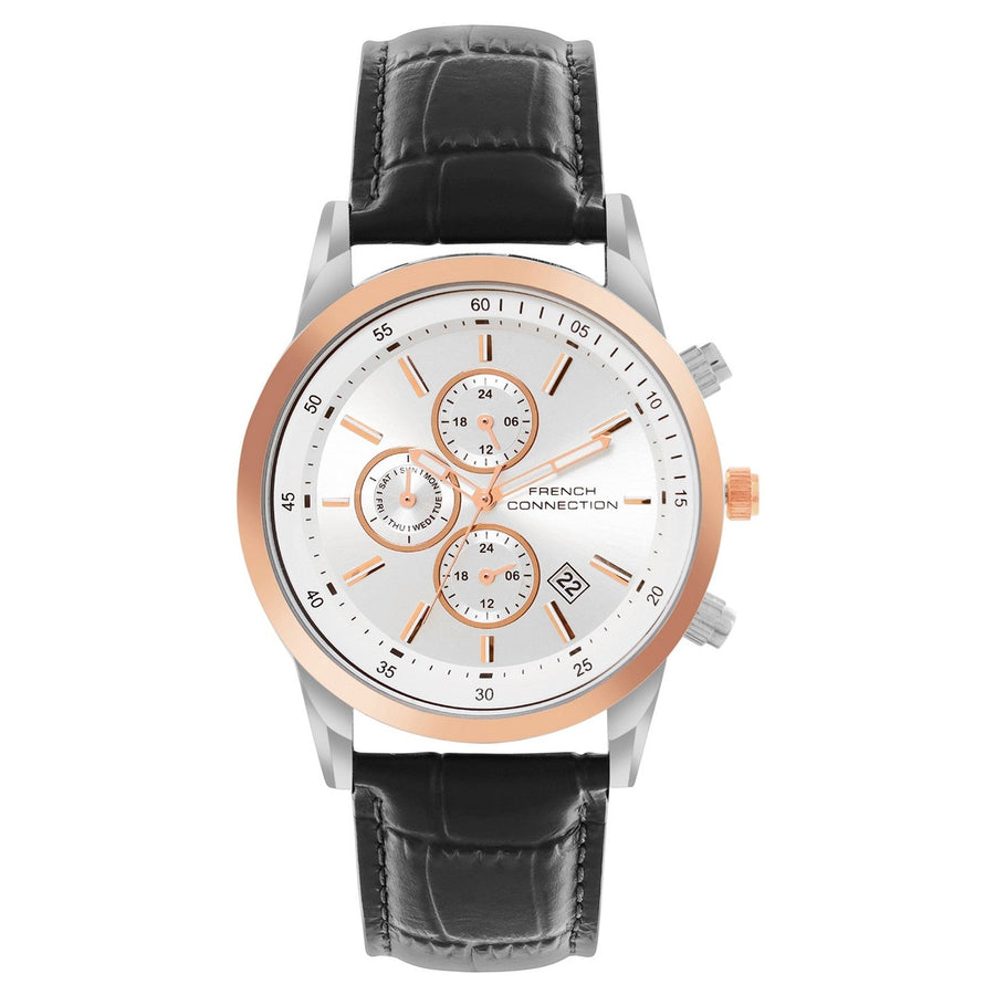 French Connection Black Strap Watch FCN093BL-R