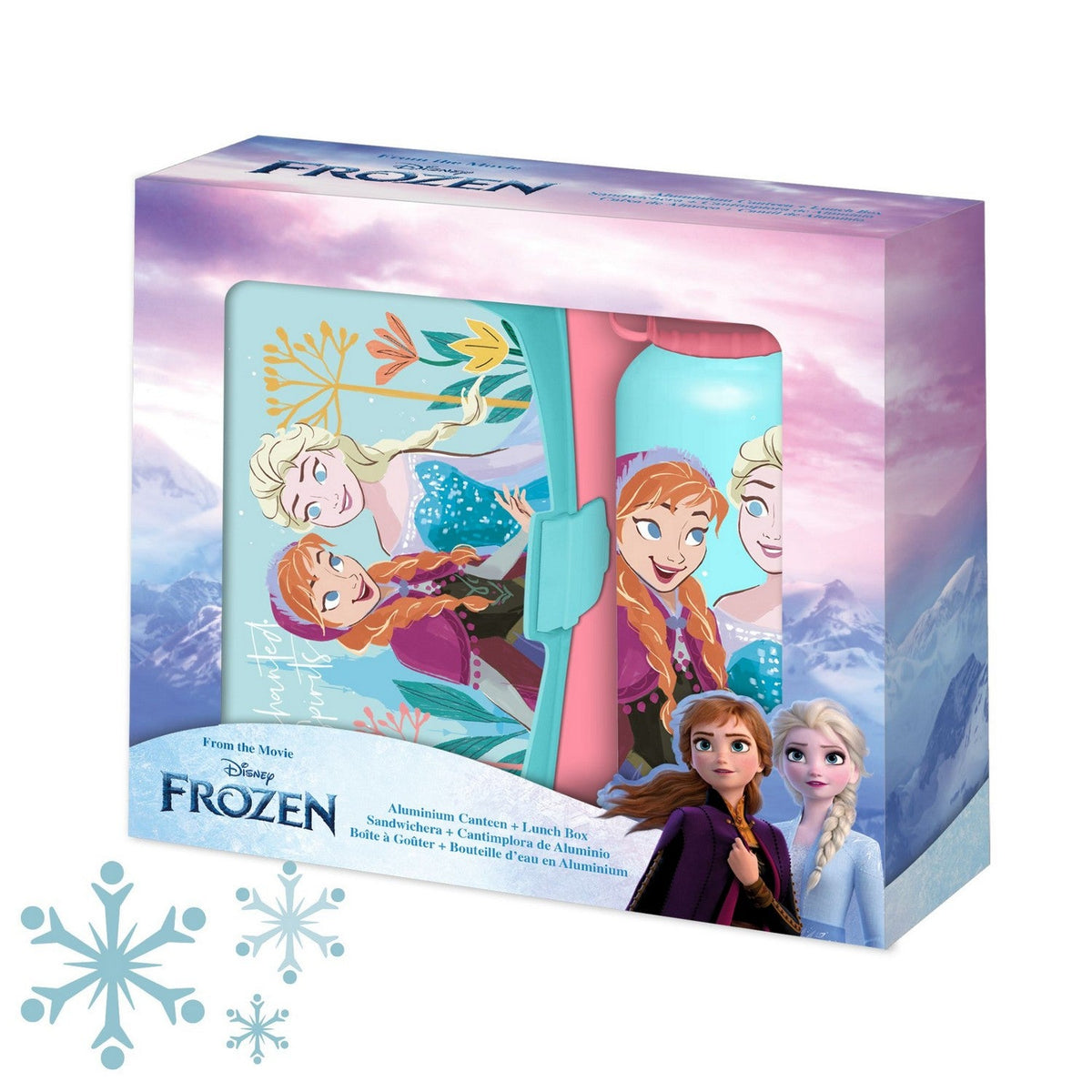 Disney 2 Piece Lunch Box + Aluminium Canteen 500Ml Frozen FR50009