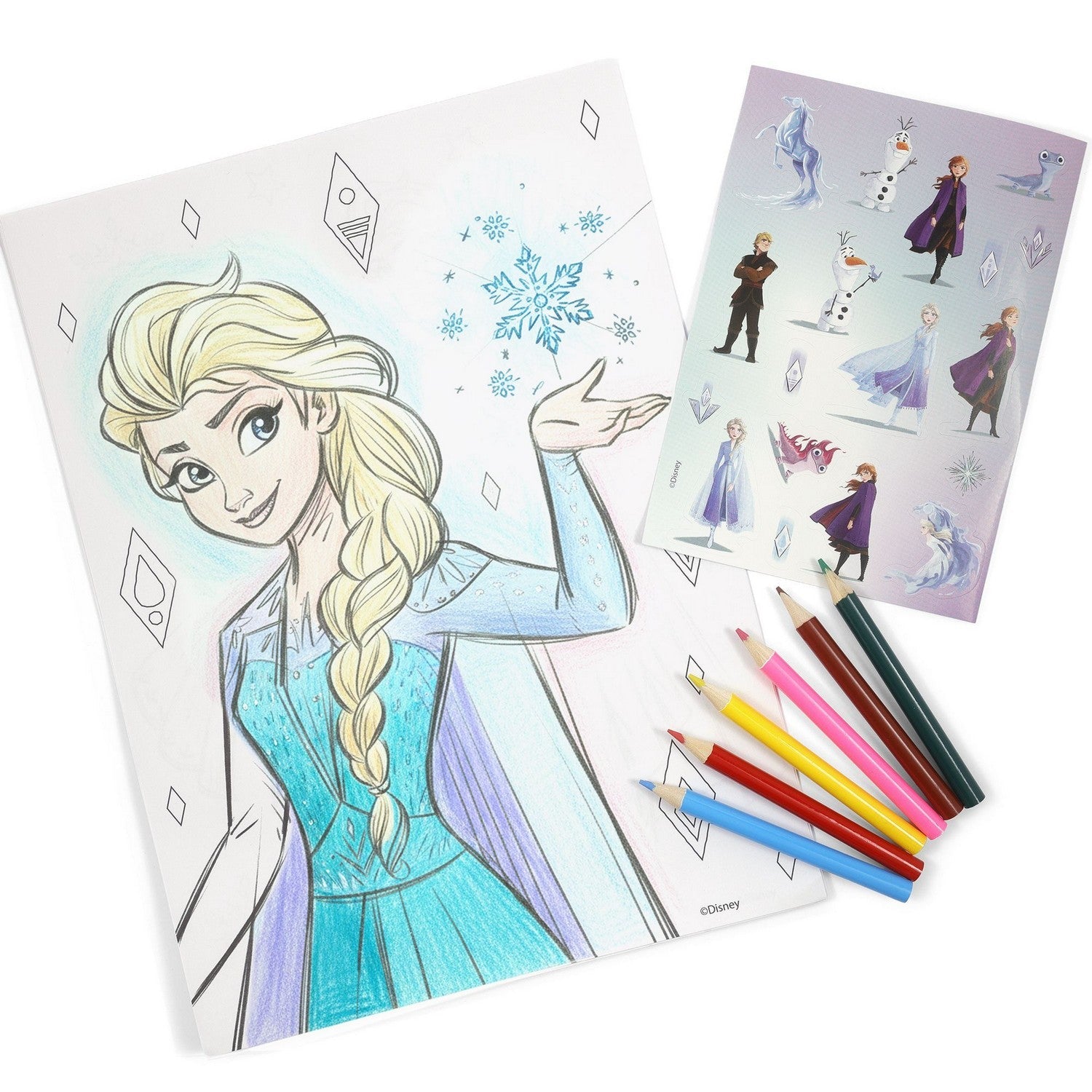 Disney 15 Piece Colouring With Stickers Frozen Set FR50022