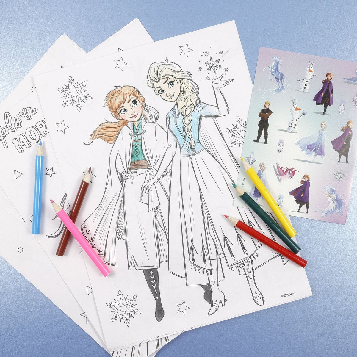 Disney 15 Piece Colouring With Stickers Frozen Set FR50022