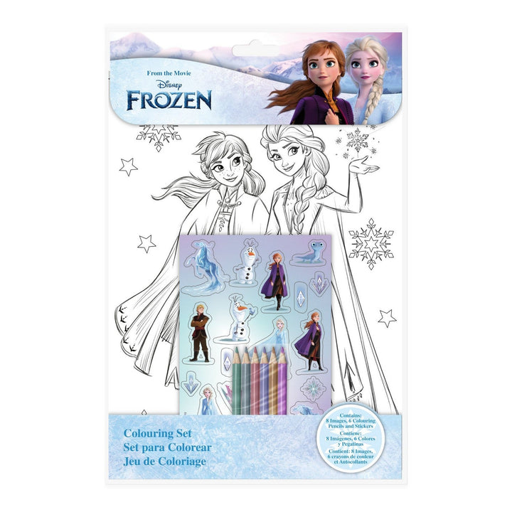 Disney 15 Piece Colouring With Stickers Frozen Set FR50022