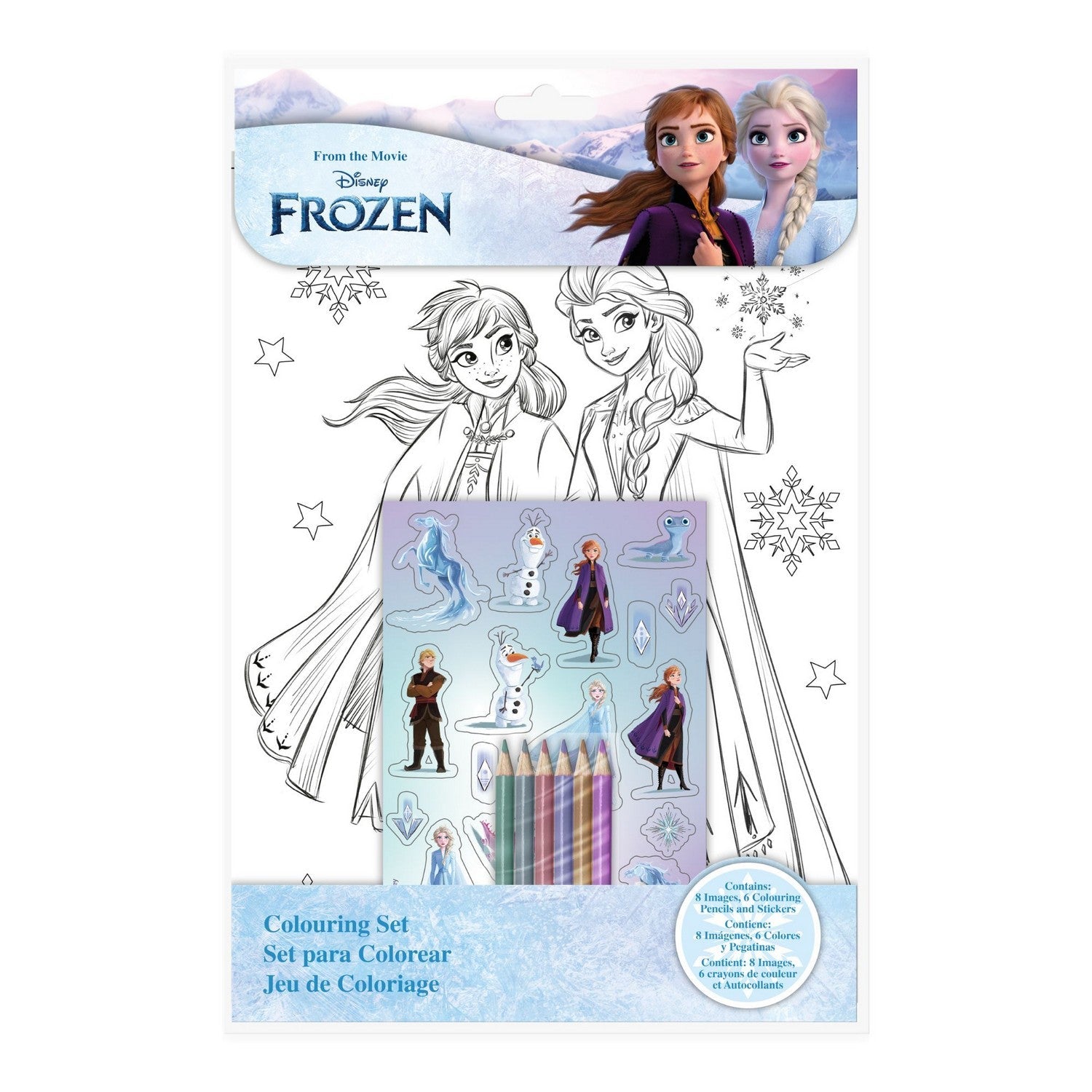 Disney 15 Piece Colouring With Stickers Frozen Set FR50022