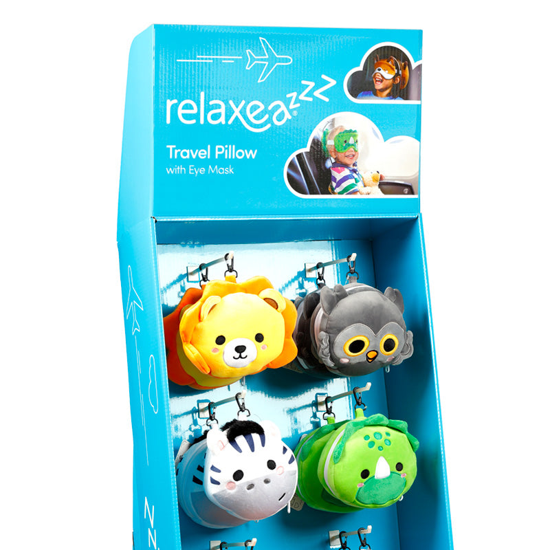 10 Hook FSDU Display Unit for Relaxeazzz Travel Pillows & Eye Masks FSDU04