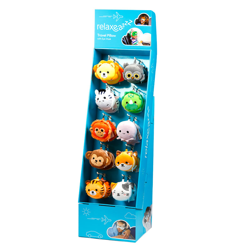 10 Hook FSDU Display Unit for Relaxeazzz Travel Pillows & Eye Masks FSDU04