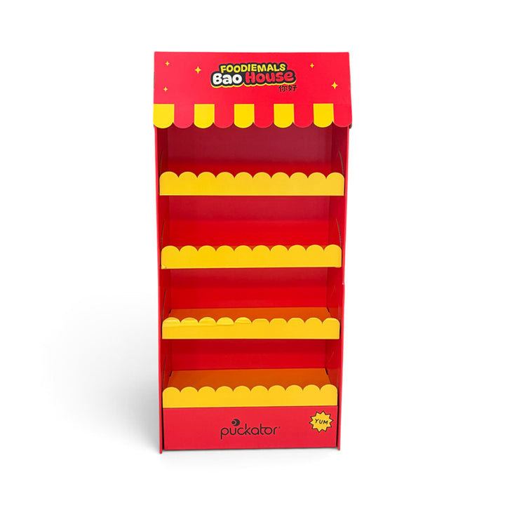 Foodiemals Bao House Bao Bun 4-Shelf FSDU Display Unit FSDU32