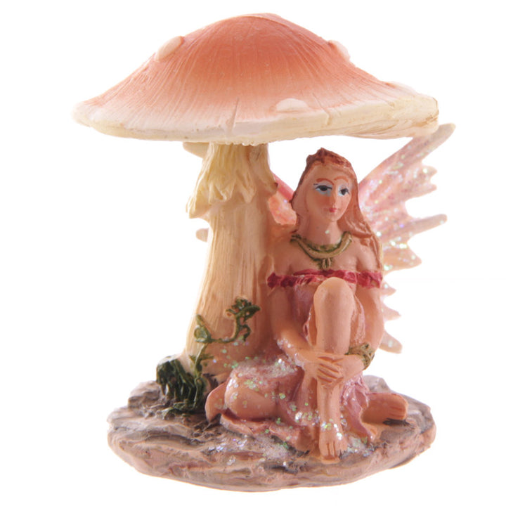Flower Fairy Resting Under Mushroom FY324