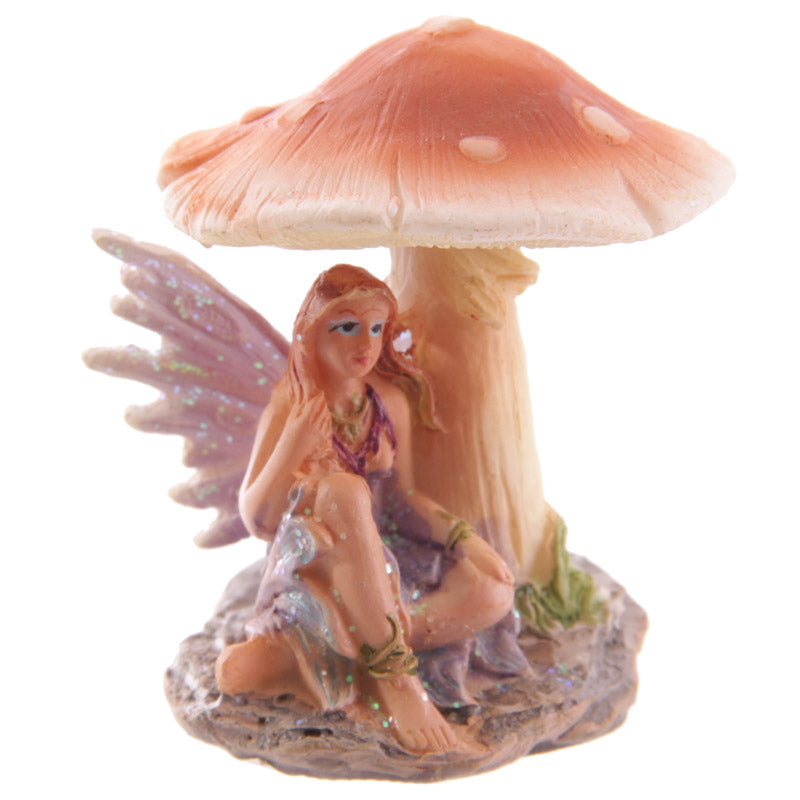 Flower Fairy Resting Under Mushroom FY324