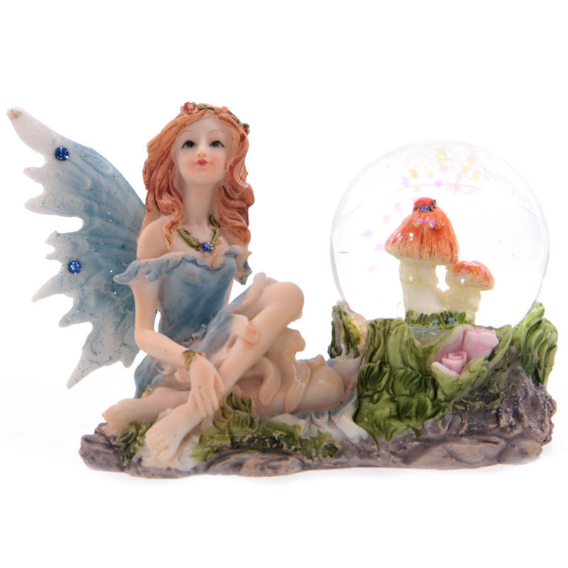 Flower Fairy Sitting Snow Globe FY361
