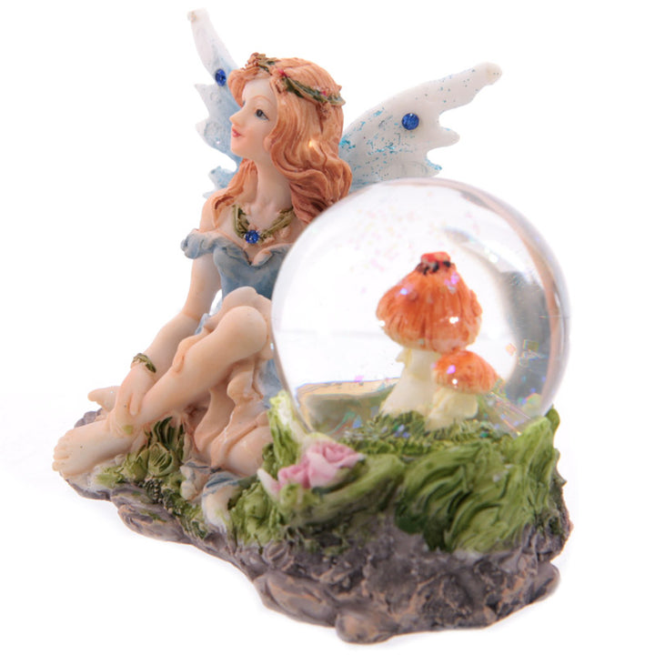 Flower Fairy Sitting Snow Globe FY361