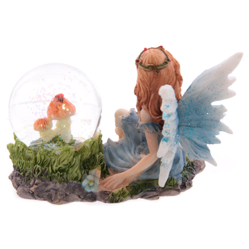 Flower Fairy Sitting Snow Globe FY361