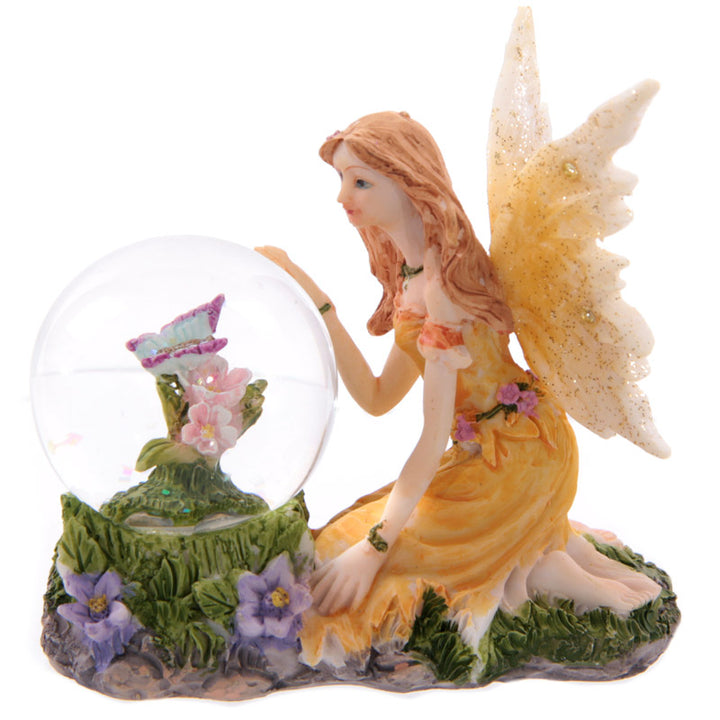 Flower Fairy Sitting Snow Globe FY361