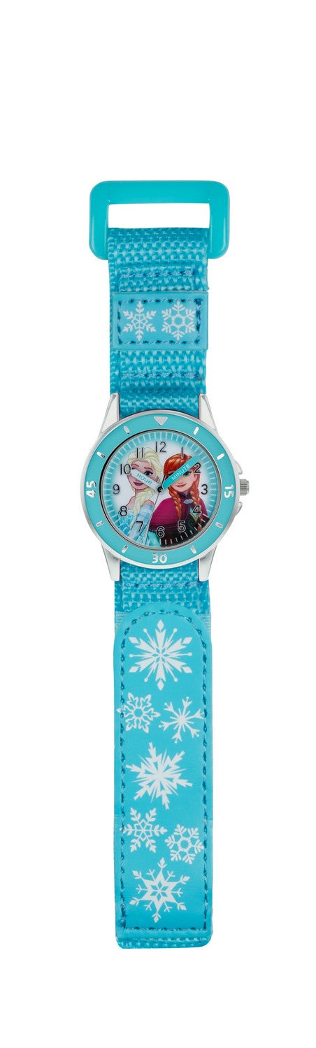 Disney Frozen Fabric Strap Time Teacher Textile Turquoise Watch FZN5014