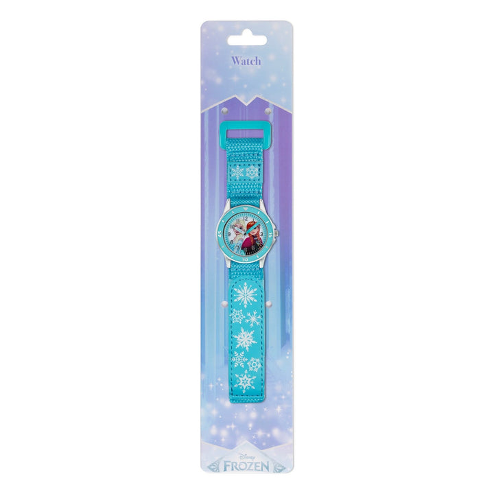 Disney Frozen Fabric Strap Time Teacher Textile Turquoise Watch FZN5014