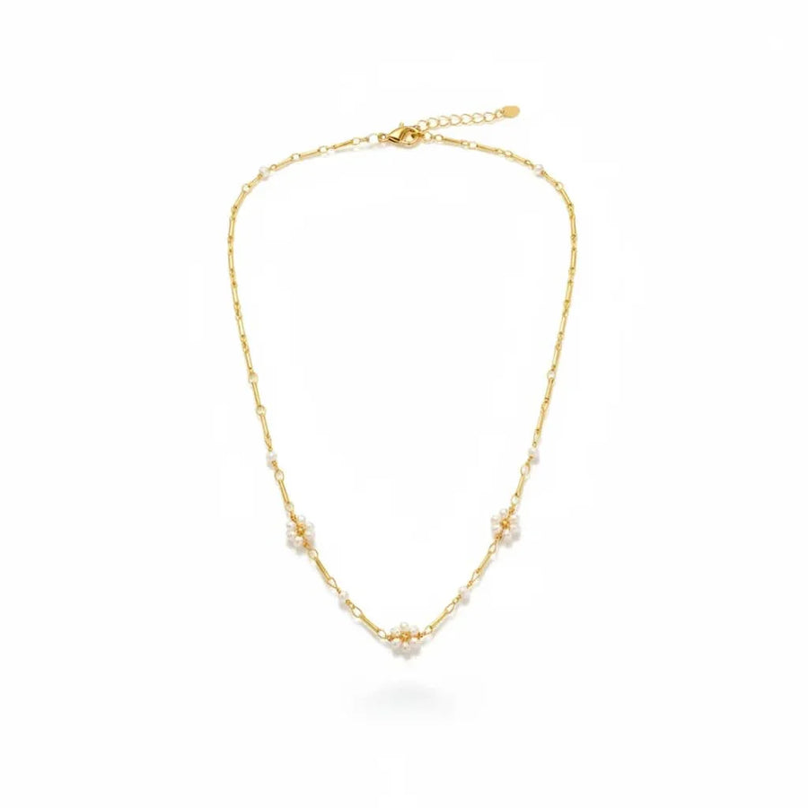 🌸Flower Pearl Chain Necklace