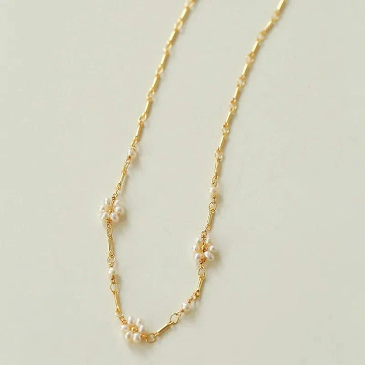 🌸Flower Pearl Chain Necklace