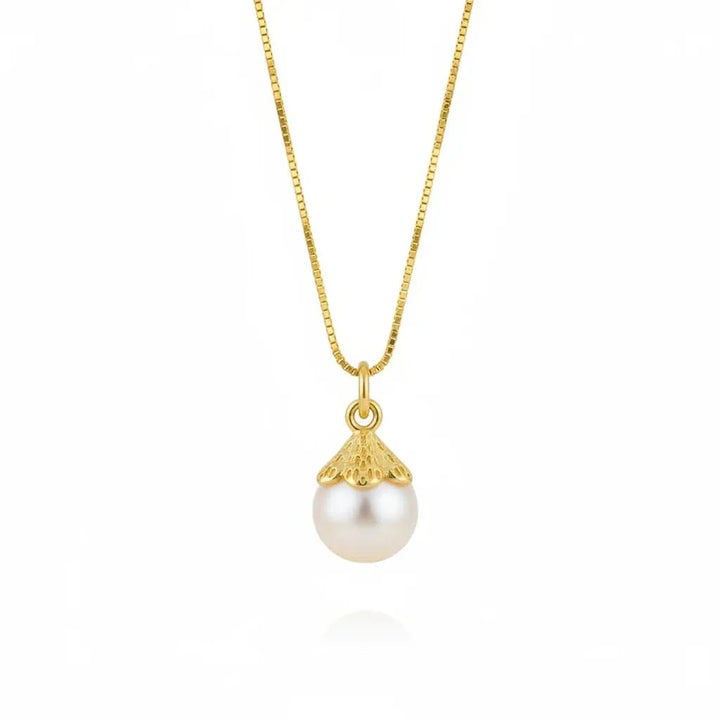 Flower Pearl Pendant Necklace