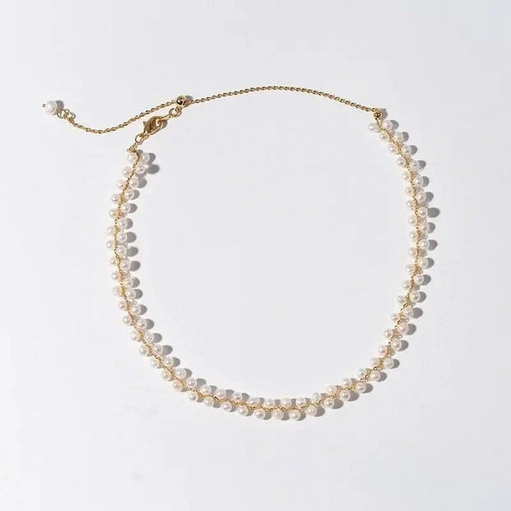 Freshwater Pearl Choker Necklace Adjustable Chain