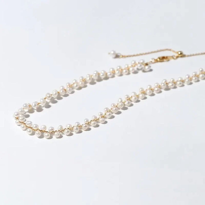 Freshwater Pearl Choker Necklace Adjustable Chain