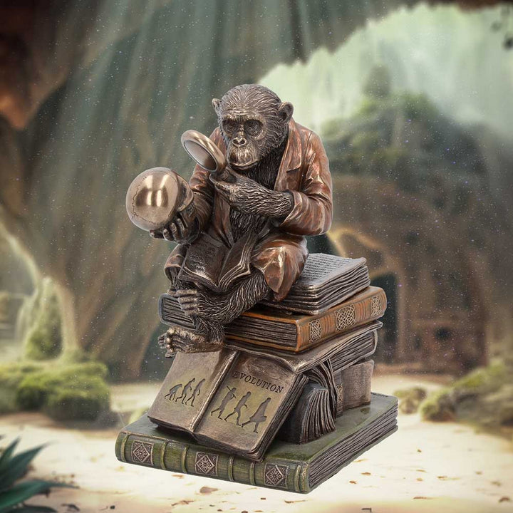 Darwinism of Evolutionary Theory Figurine Charles Darwin Chimpanzee Ornament G0037A3
