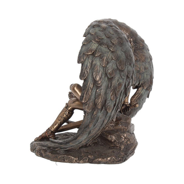 Bronzed Lucifer The Fallen Angel Religious Figurine. 16.5cm G0732C4