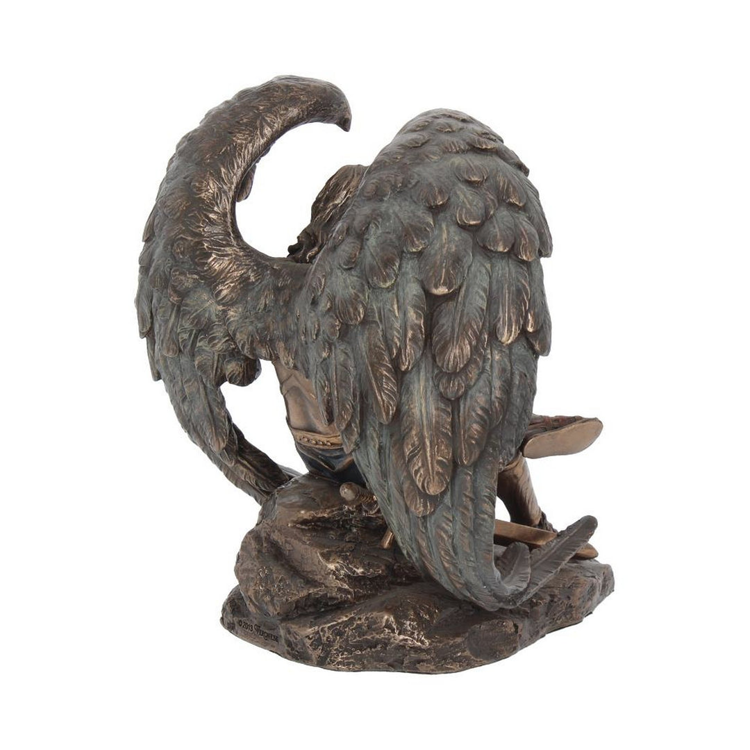 Bronzed Lucifer The Fallen Angel Religious Figurine. 16.5cm G0732C4