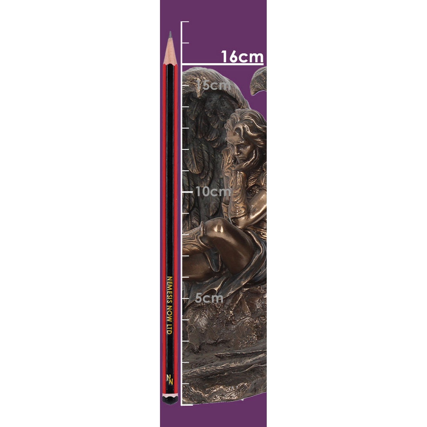 Bronzed Lucifer The Fallen Angel Religious Figurine. 16.5cm G0732C4