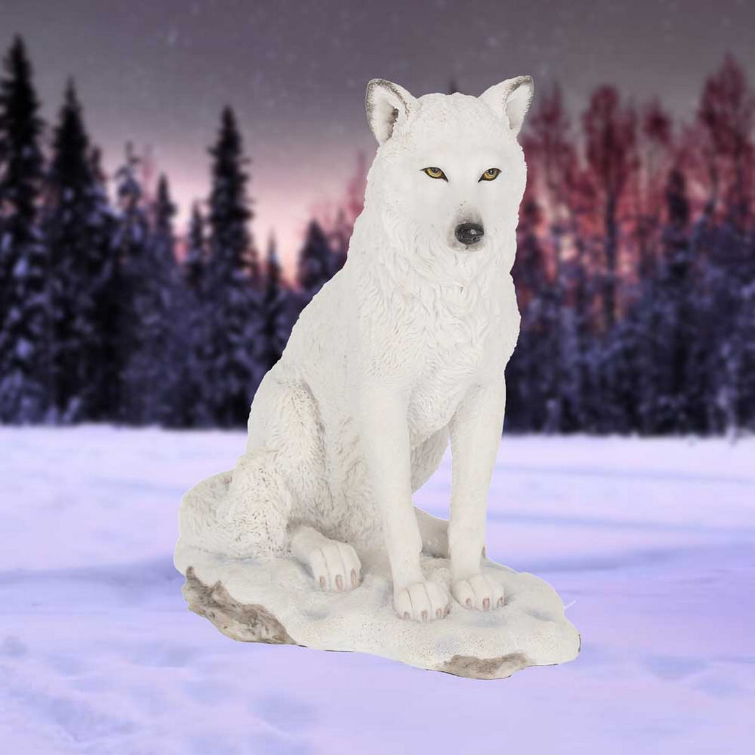 White Ghost Wolf Figurine Ornament G0751C4