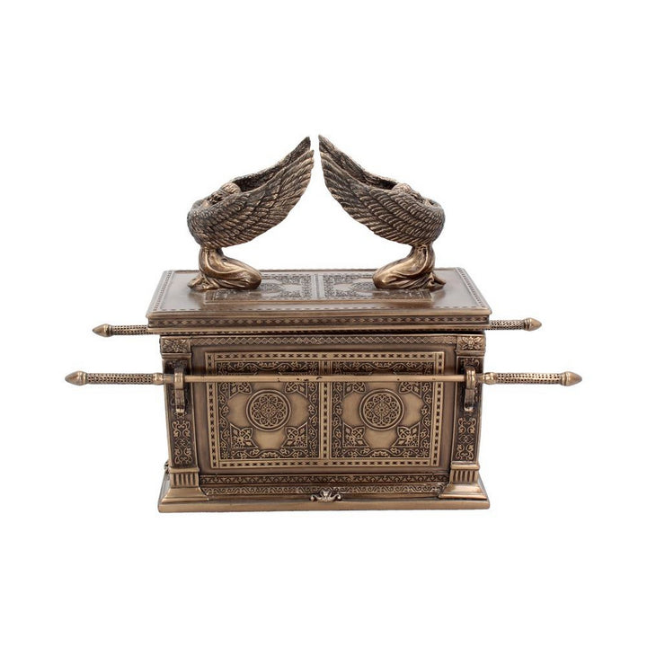 Bronzed Ark of the Covenant With Winged Cherrubs 28cm G0753C4