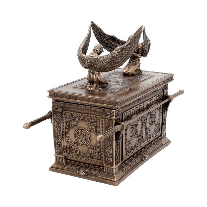 Bronzed Ark of the Covenant With Winged Cherrubs 28cm G0753C4
