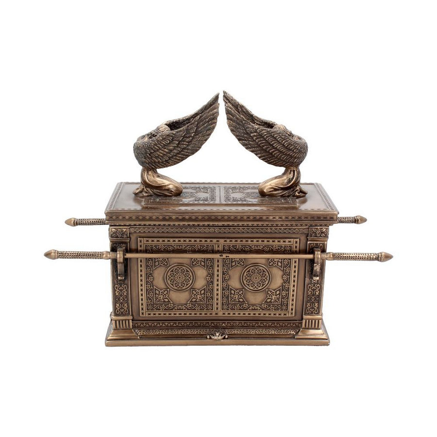 Bronzed Ark of the Covenant With Winged Cherrubs 28cm G0753C4