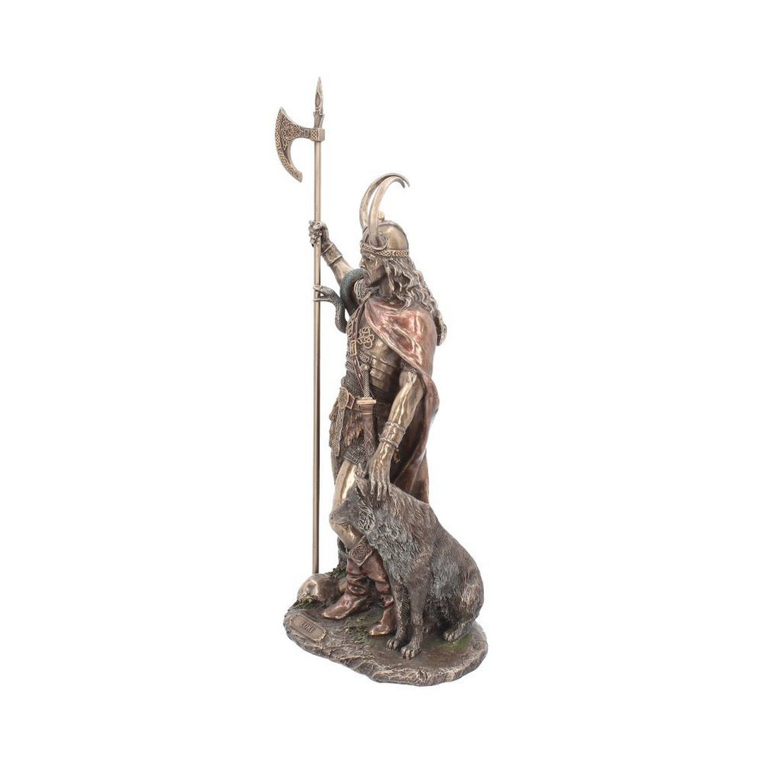 Bronzed Loki-Norse Trickster God Figurine 35cm G1990F6